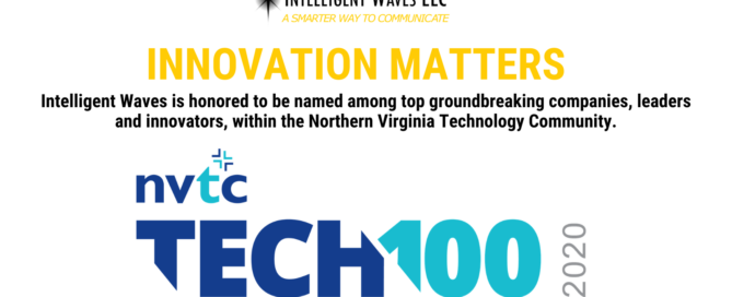 Intelligent Waves honored NVTC Tech100 graphic