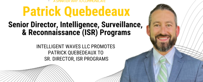 Patrick Quebedeaux Promoted to Sr. Director of ISR social graphic