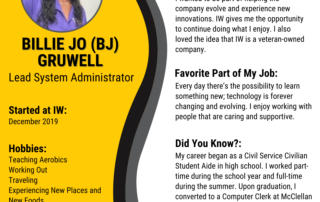 Employee Spotlight Graphic - Billie Jo Gruwell