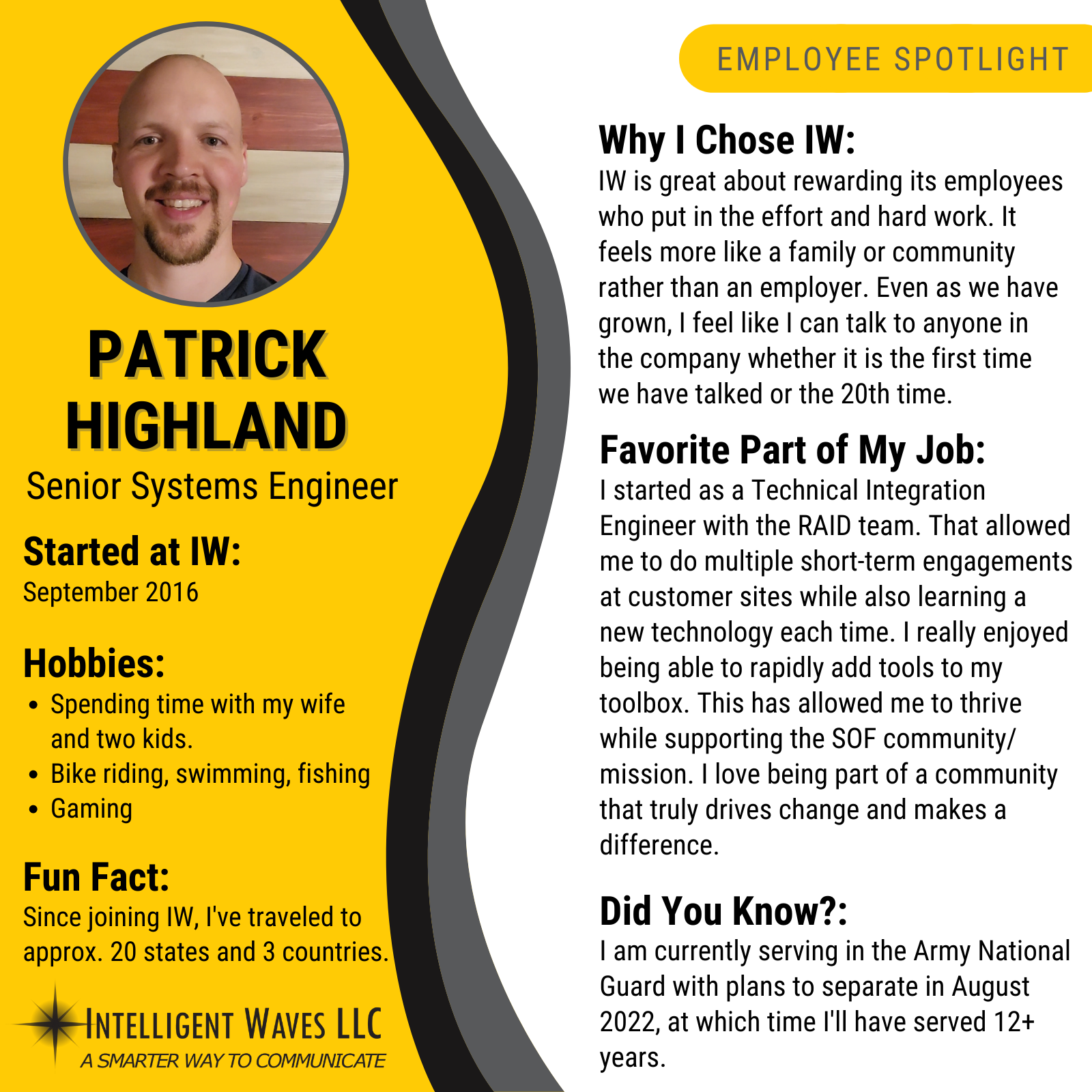 Patrick Highland - Employee Spotlight