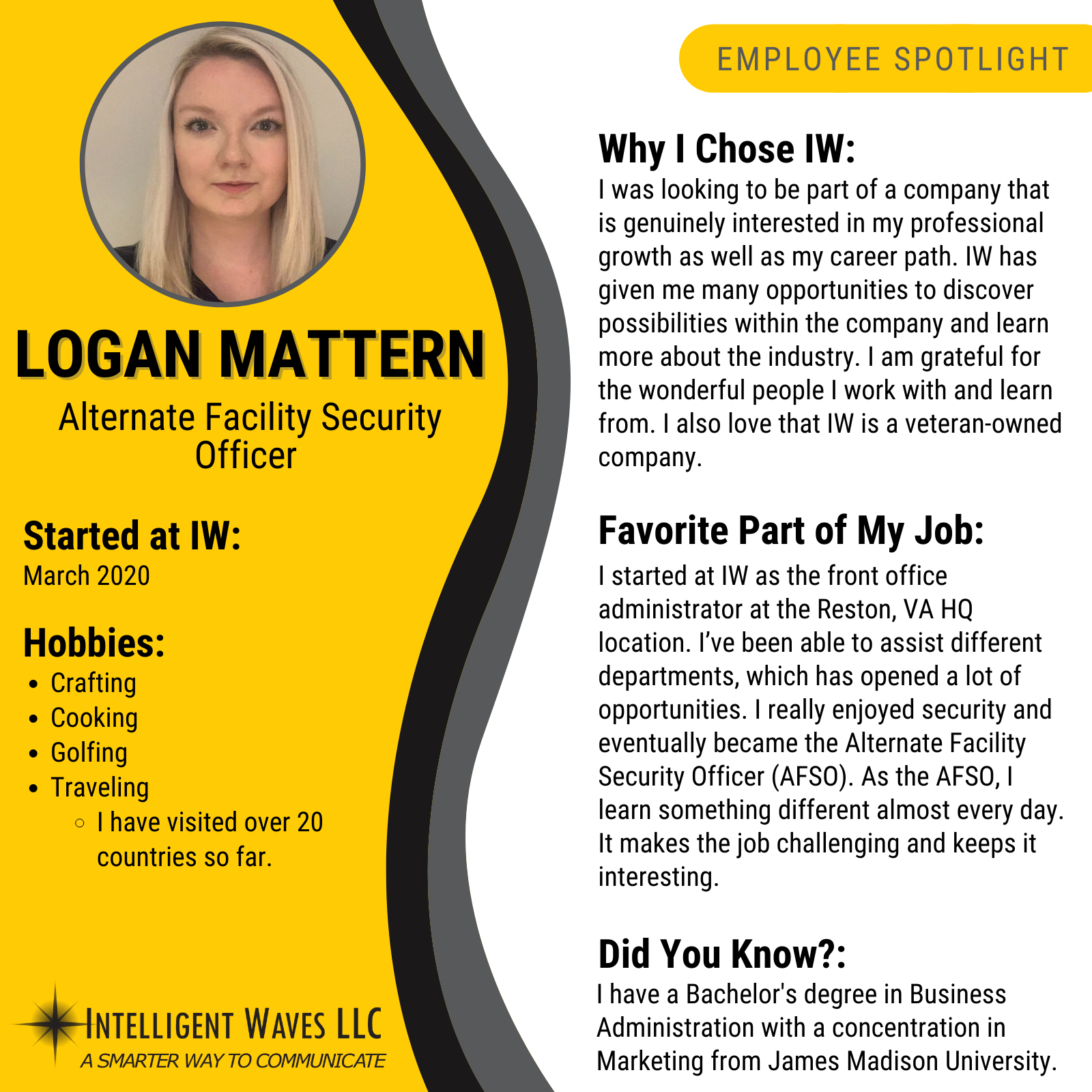Logan Mattern - Employee Spotlight