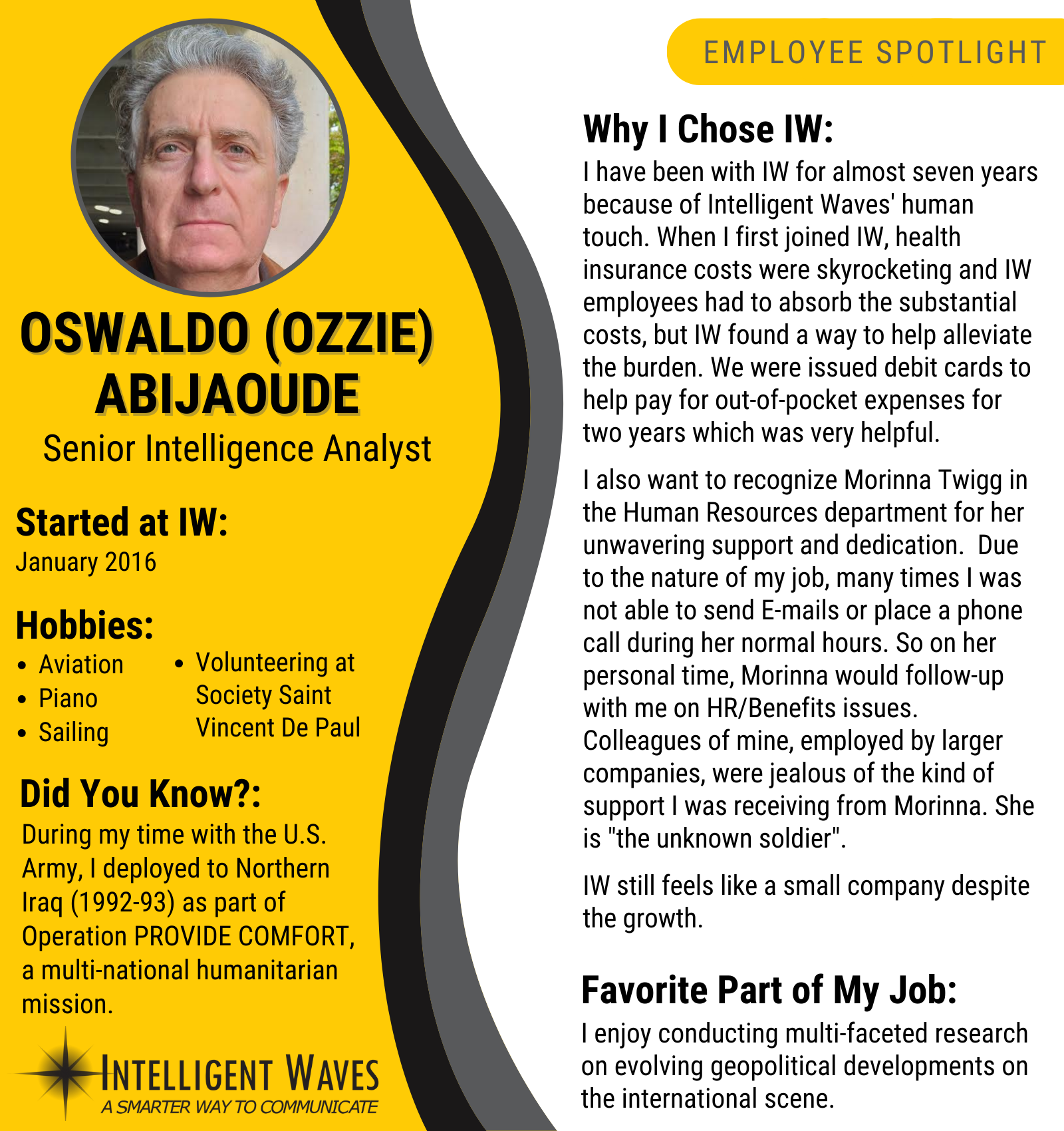 Oswaldo Abijaoude - Employee Spotlight graphic