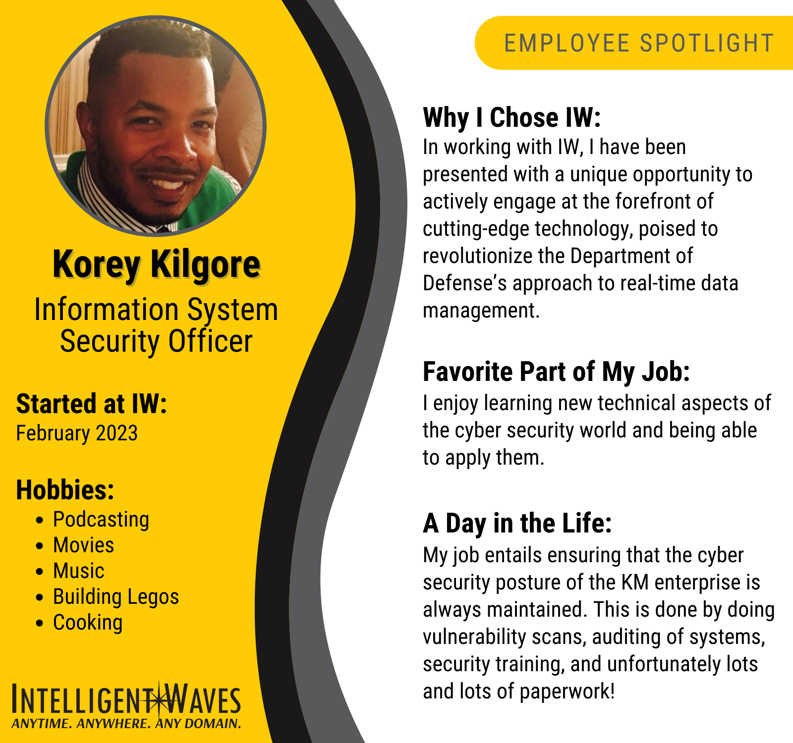 Korey Kilgore Employee Spotlight image