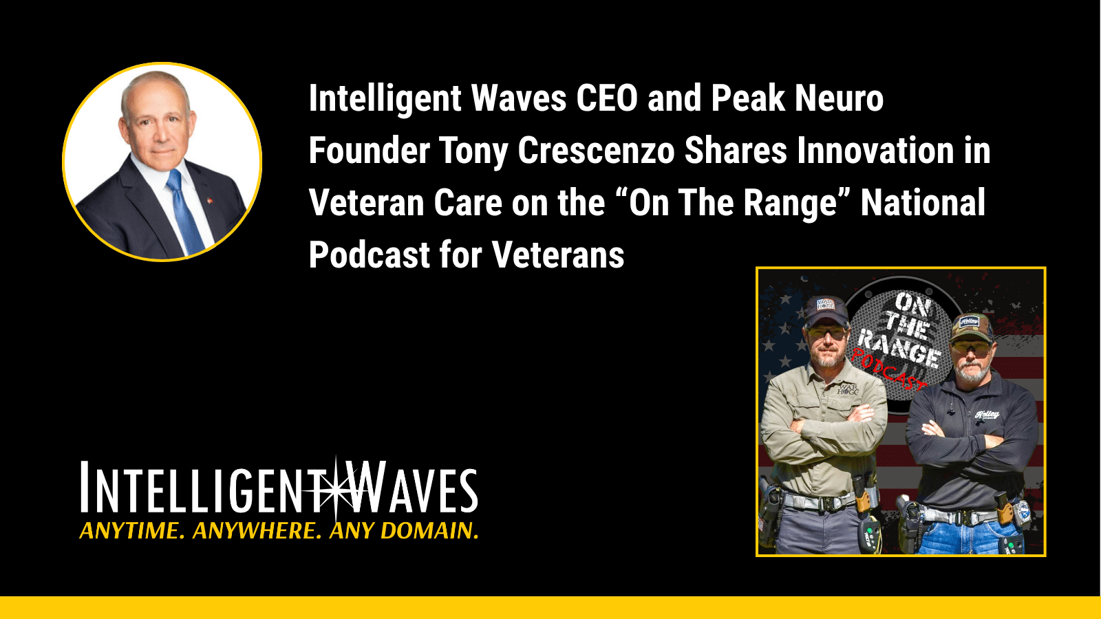 Tony Cresenco shares innovations in Veterans care on the On the Range podcast.